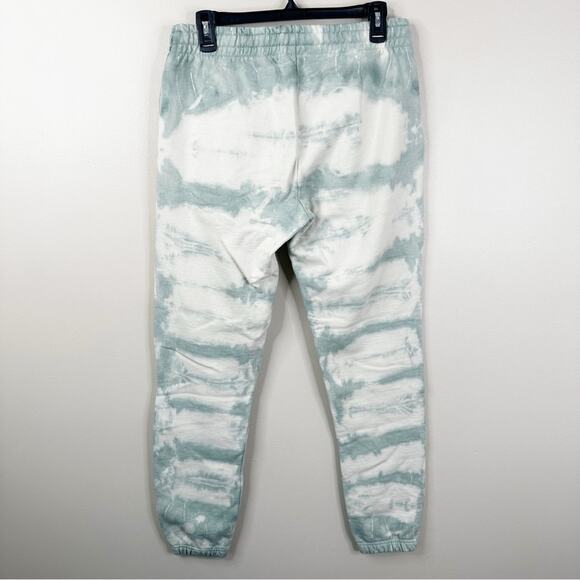 TALENTLESS Sweatpants Womens Small Tiger Wash Blue Spruce Tie Dye Stripe Cotton - Picture 3 of 10
